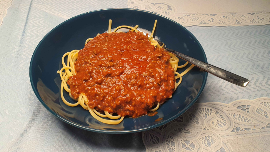 Spaghetti I kødsovs